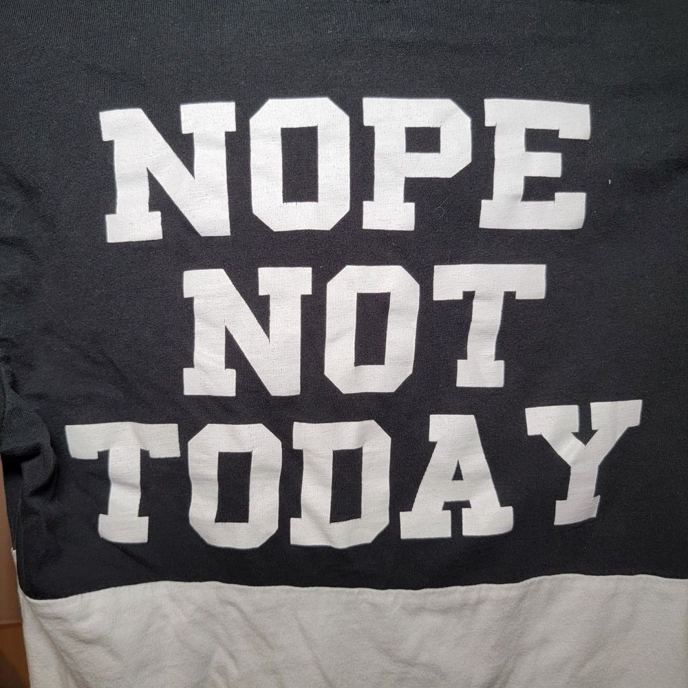 On Fire "Nope Not Today" B&W Hoodie LS Tee - Size Youth Small